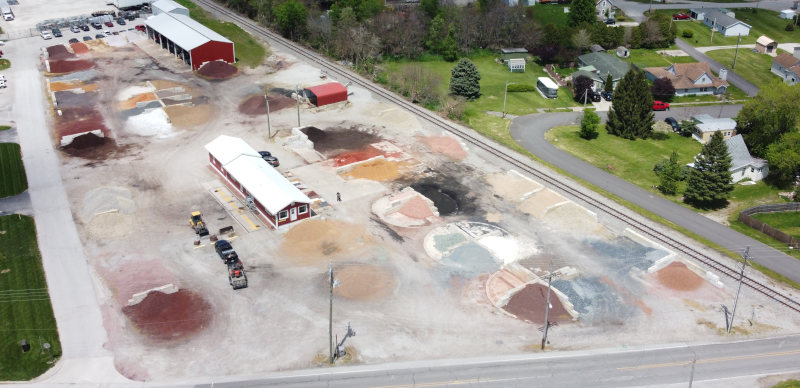 Aerial view of Leffert Stone in Walton Indiana, between Kokomo and Logansport