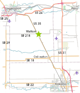 Denny's Leffert Stone location map image